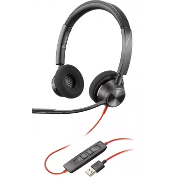 HP Poly Poly Czarnywire 3320 USB-A Headset, Wired, Office/Call center, 130 g, Headset, Czarny