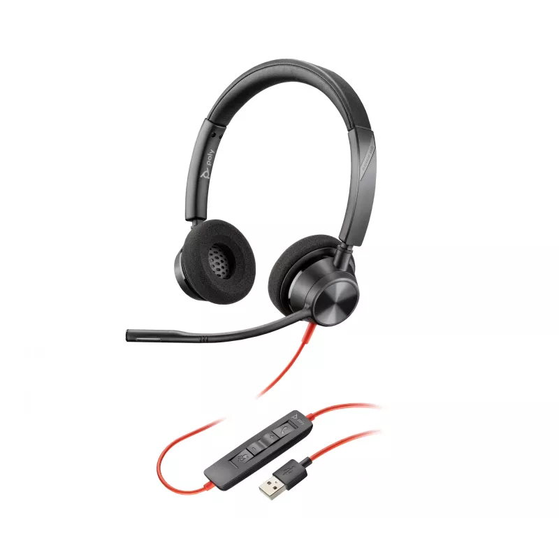 HP Poly Poly Czarnywire 3320 USB-A Headset, Wired, Office/Call center, 130 g, Headset, Czarny
