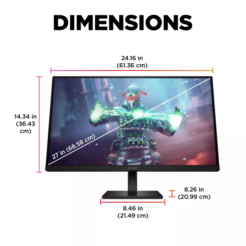 OMEN by HP 27-calowy monitor gamingowy UHD 144 Hz - OMEN 27k