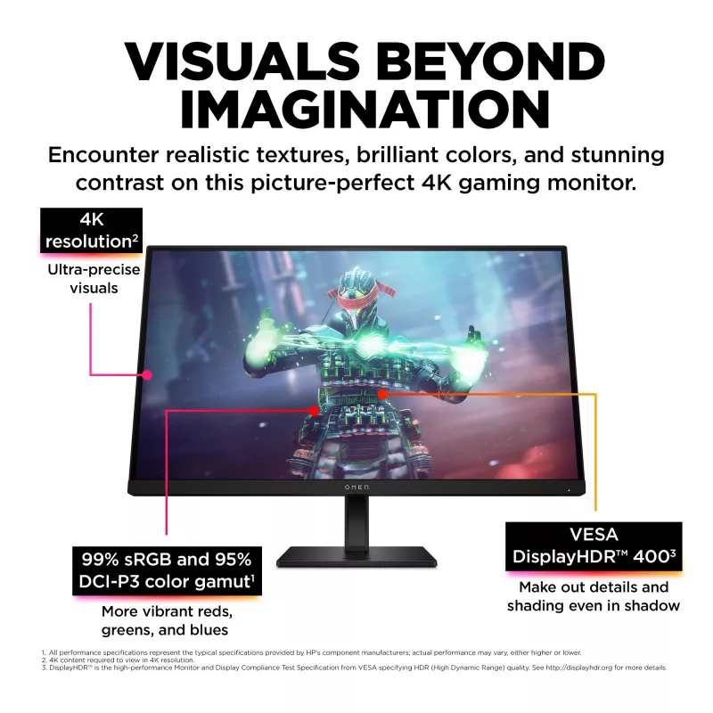 OMEN by HP 27-calowy monitor gamingowy UHD 144 Hz - OMEN 27k
