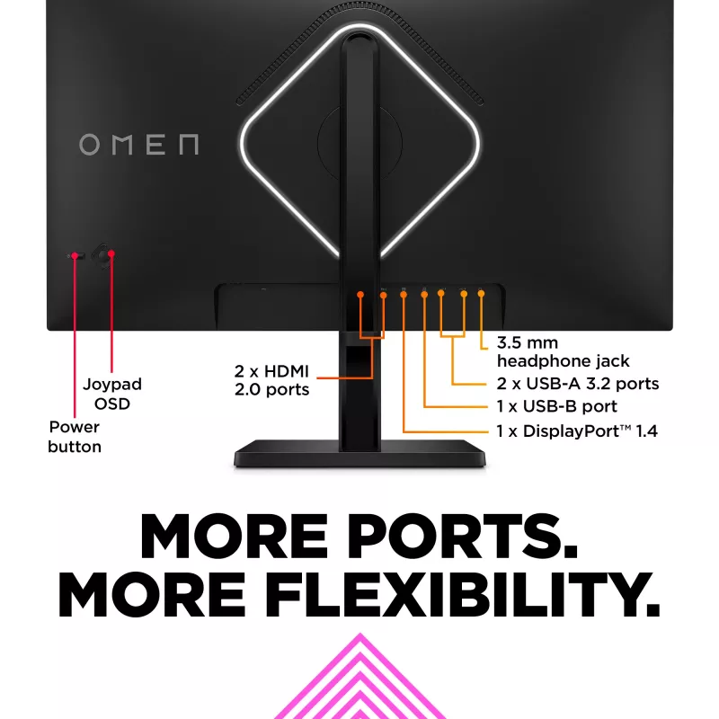 OMEN by HP 27 cali QHD 240 Hz monitor gamingowy - OMEN 27qs