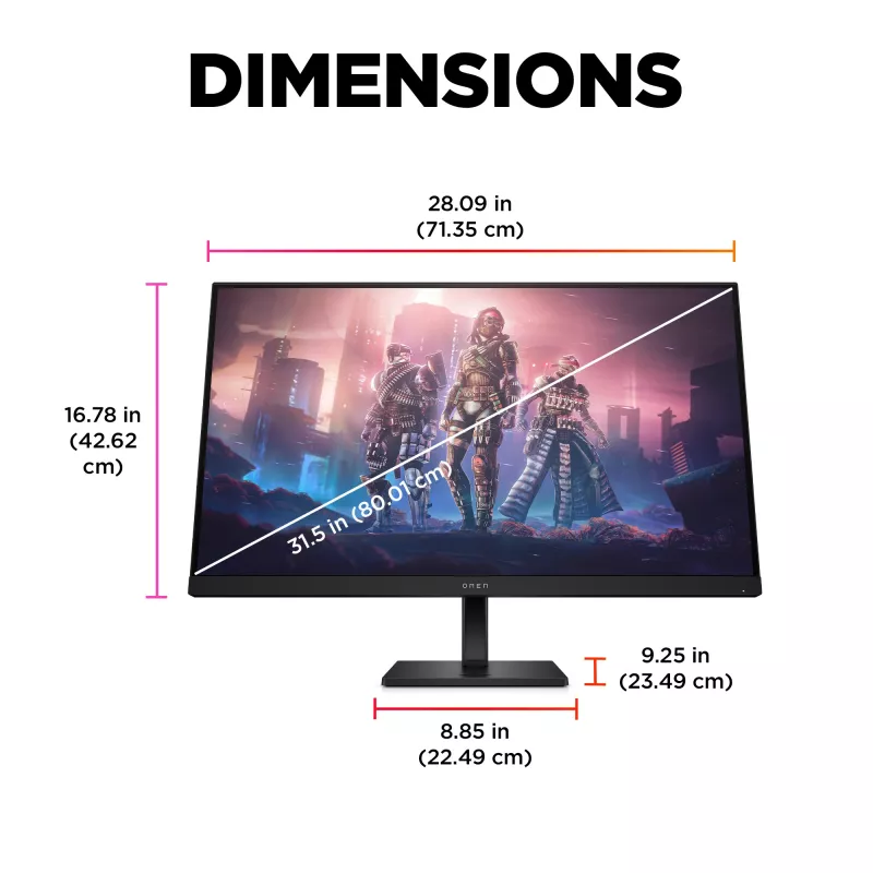 OMEN by HP 31,5-calowy monitor gamingowy QHD 165 Hz - OMEN 32q