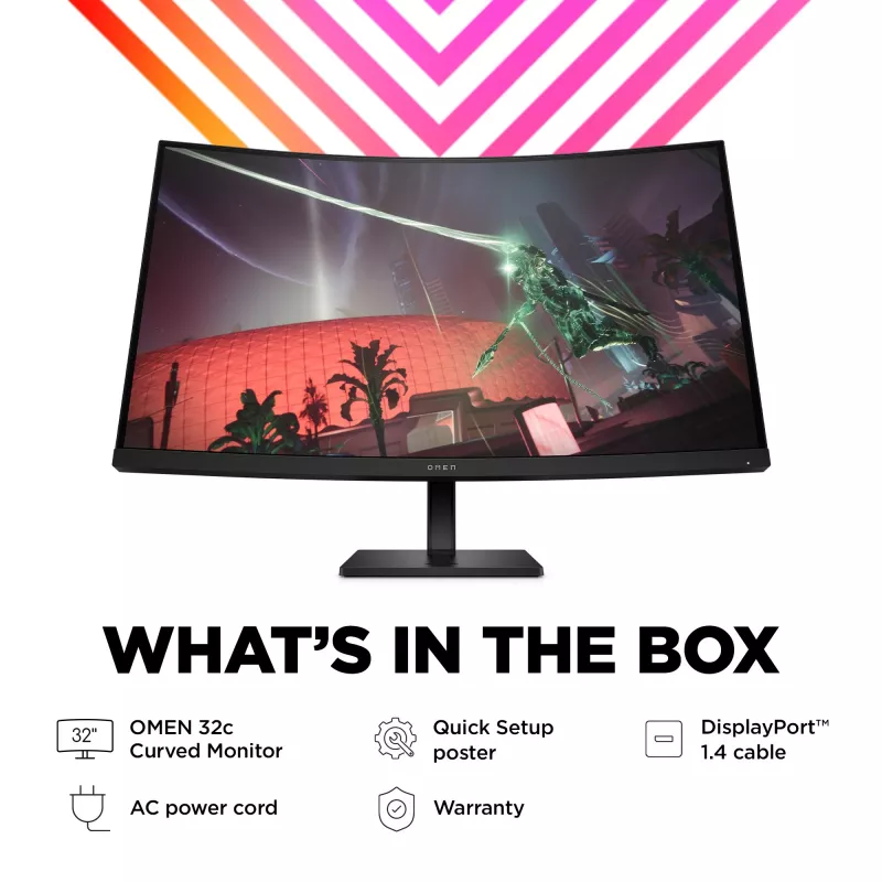 OMEN by HP 31,5-calowy zakrzywiony monitor gamingowy QHD 165 Hz – OMEN 32c
