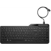 HP 405 podświetlana klawiatura przewodowa do wielu urządzeń, pełnowymiarowa (100%), przewodowa, USB, membranowa, czarna