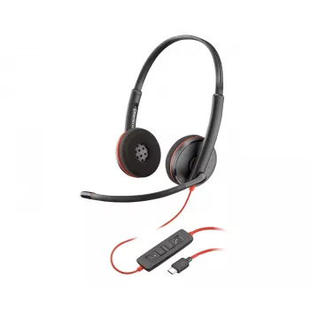 Zestaw słuchawkowy Poly Czarnywire C3220 USB-C z etui