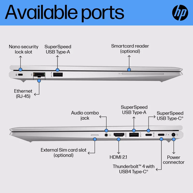 HP EliteBook 650 G10 Intel® Core™ i5 i5-1335U Laptop 39,6 cm (15,6 cala) Full HD 16 GB DDR4-SDRAM 512 GB SSD Wi-Fi 6E (802.11ax) Windows 11 Pro Srebrny
