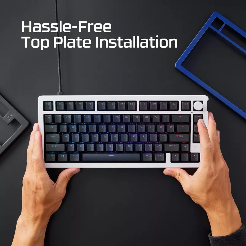 Mechaniczna klawiatura KINGSTON HyperX Alloy Rise 75 Top Plate Navy niebieski (model 85U15AA)