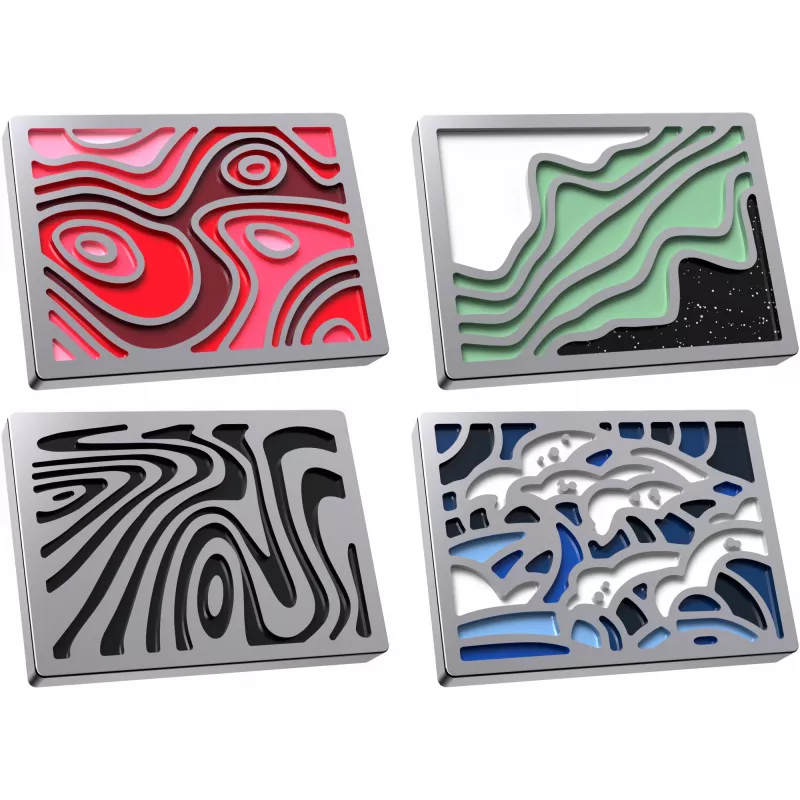 Magnetyczna odznaka Kingston HyperX Abstract Series 85U20AA — promocyjna metalowa odznaka z magnetycznym tyłem