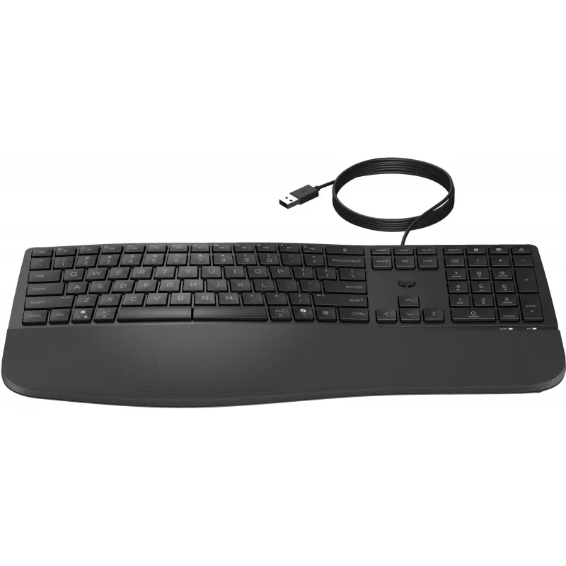 Przewodowa klawiatura pełnowymiarowa HP 485 Comfort z USB i 23 programowalnymi klawiszami