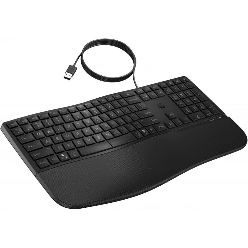 Przewodowa klawiatura pełnowymiarowa HP 485 Comfort z USB i 23 programowalnymi klawiszami