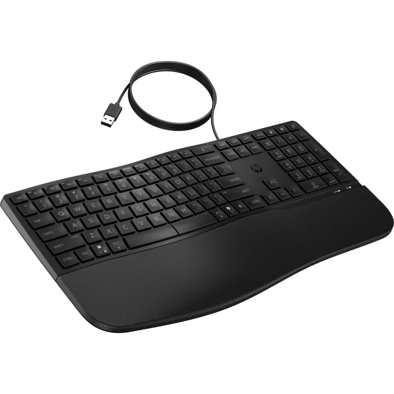 Przewodowa klawiatura pełnowymiarowa HP 485 Comfort z USB i 23 programowalnymi klawiszami
