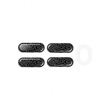 Ślizgacze myszy HP HyperX Glass Skates, PTFE na szkle hartowanym, 7,7×21,2×0,8 mm, białe (para)
