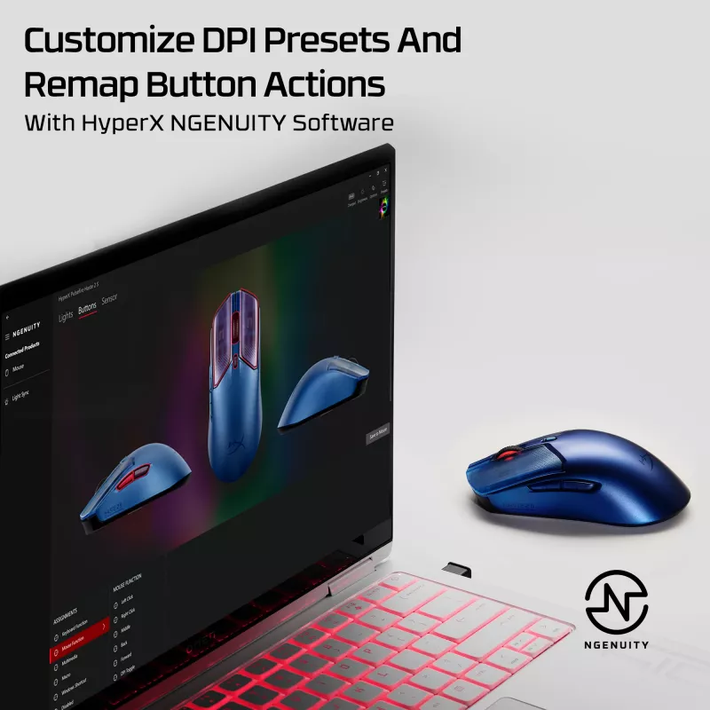 Bezprzewodowa mysz gamingowa HP HyperX Pulsefire Haste 2 S Navy 64g Li-Ion