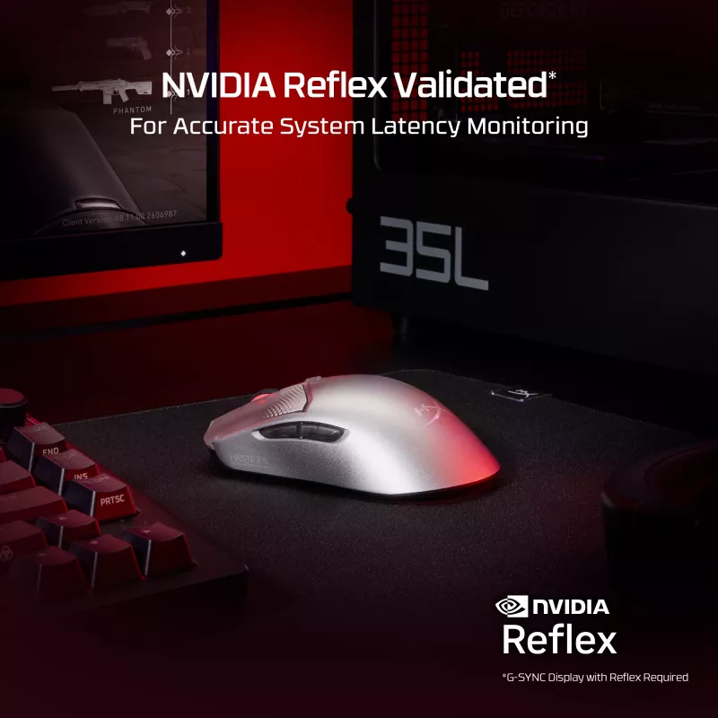 HyperX Pulsefire Haste 2 S srebrny Bezprzewodowa Mysz Gamingowa