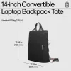 HP 14-calowy konwertowalny plecak-torba na laptopa Rodzaj etui: Plecak Maksymalny rozmiar ekranu: 35,8 cm Waga: 770 g