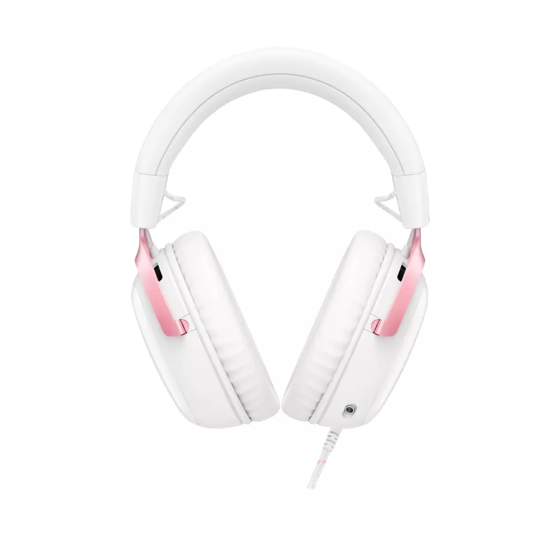 HyperX Cloud III - Zestaw słuchawkowy do gier (Biały/Różowy)