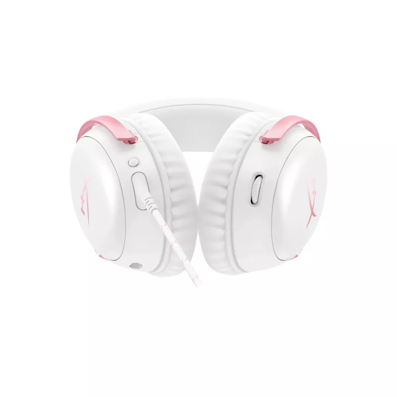 HyperX Cloud III - Zestaw słuchawkowy do gier (Biały/Różowy)
