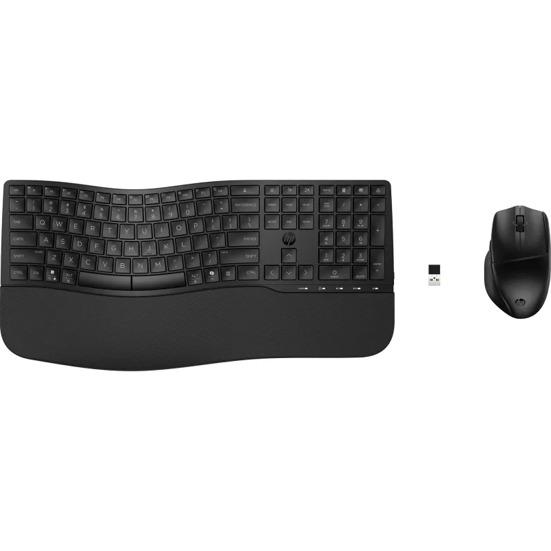 HP 685 Comfort Dual-Mode klawiatura and mysz Combo Bezprzewodowa Bluetooth Pełnowymiarowa Curved