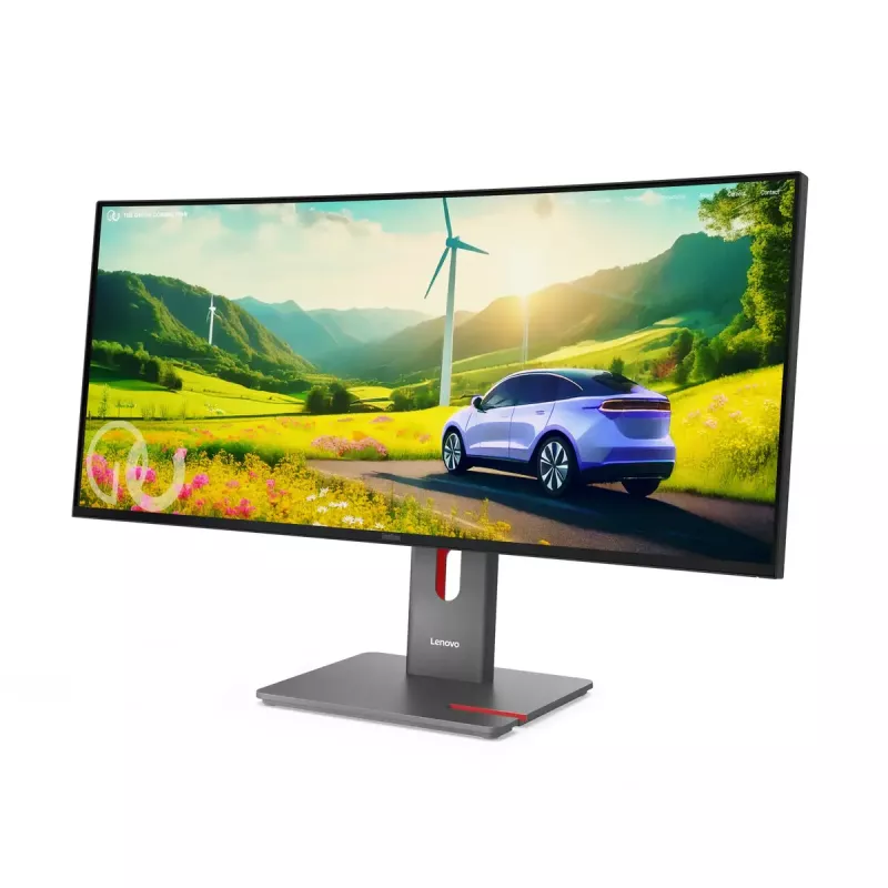 Monitor komputerowy Lenovo ThinkVision P34WD-40 34 cale (86,4 cm) zakrzywiony IPS 3440×1440 WQHD 6 ms USB-C, głośniki, VESA, czarny