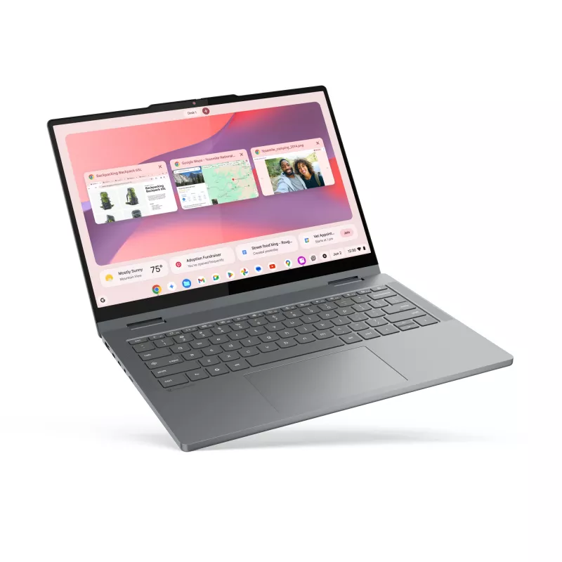 Lenovo Chrome 2in1 14IRU10 Intel Core 5 120U Chromebook 35.6 cm (14 inch) Dotykowy WUXGA 8 GB LPDDR5-SDRAM 128 GB UFS Wi-Fi 6E (802.11ax) ChromeOS Angielski Szary