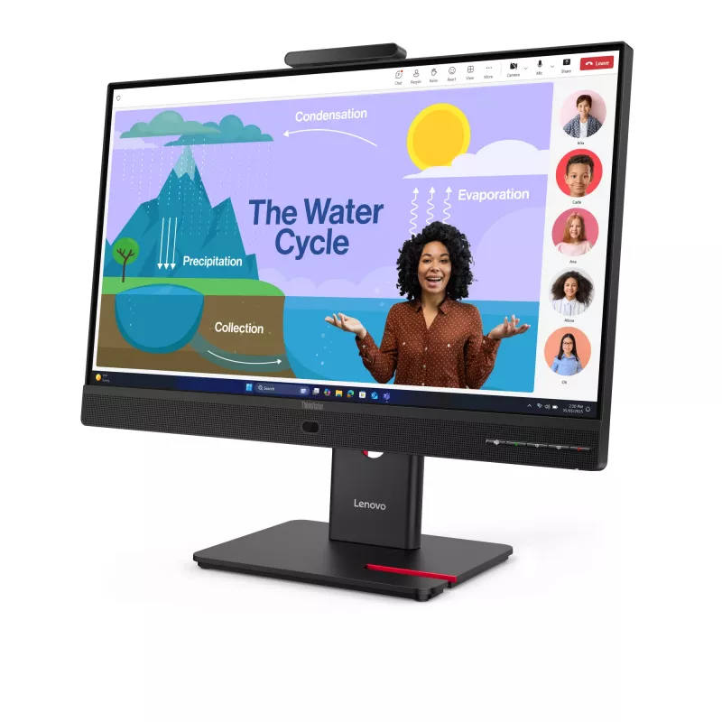 Monitor Lenovo ThinkVision T24D-4v, 60,5 cm (23,8 cala), 1920 x 1080 pikseli, Full HD, LED, 6 ms, czarny