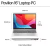 HP Pavilion 16-ag0009na AMD Ryzen™ 5 8540U Laptop 40.6 cm (16 cali) Ekran dotykowy 2K 8 GB LPDDR5-SDRAM Wi-Fi 6 (802.11ax) Windows 11 Home Niebieski (produkt odnowiony)