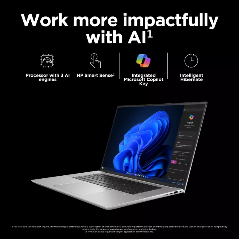 HP ZBook Studio G11 Intel Core Ultra 7 155H 40.6 cm (16 cali) WUXGA 32 GB DDR5-SDRAM NVIDIA RTX 2000 Ada Wi-Fi 7 (802.11be) Windows 11 Pro Stacja robocza AI, komputer AI