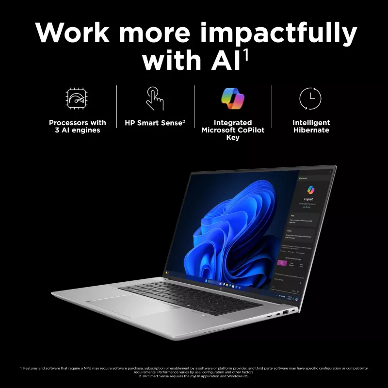 HP ZBook Studio G11 Intel Core Ultra 7 155H 40.6 cm (16 cali) WUXGA 32 GB DDR5-SDRAM NVIDIA RTX 2000 Ada Wi-Fi 7 (802.11be) Windows 11 Pro Stacja robocza AI, komputer AI