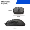 Mysz bezprzewodowa HP 405 Quiet — symetryczna, optyczna 1200 DPI, RF Bezprzewodowa + Bluetooth, 5 przycisków, zasilana bateriami, czarna