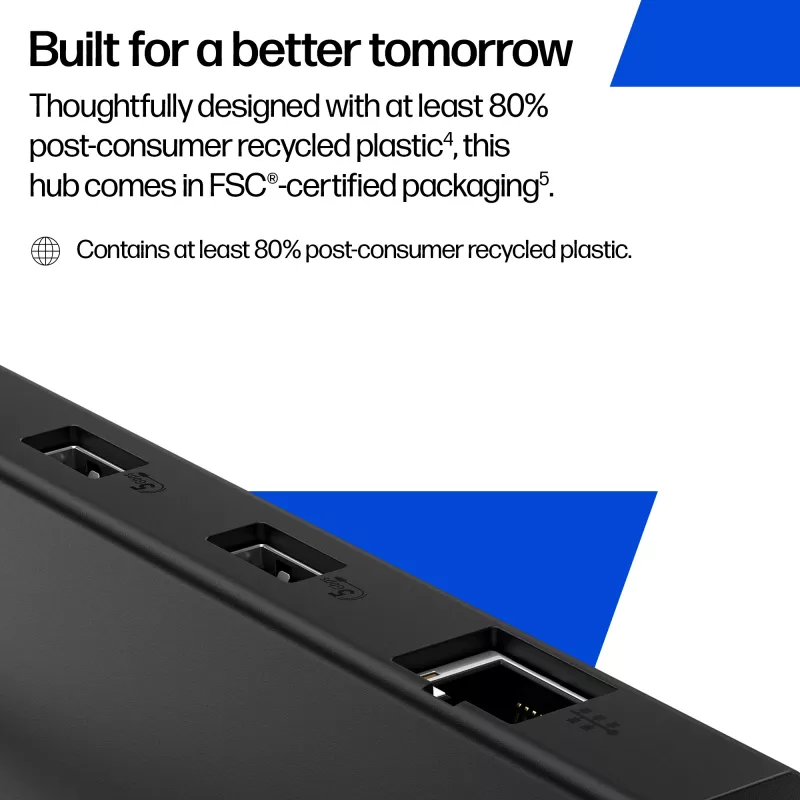 HP Portable USB-C Hub, Wietnam, Biznes, Forest Stewardship Council (FSC), 119.6 mm, 39.9 mm, 14.9 mm