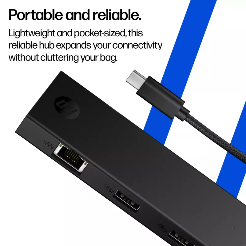 HP Portable USB-C Hub, Wietnam, Biznes, Forest Stewardship Council (FSC), 119.6 mm, 39.9 mm, 14.9 mm