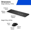 Zestaw klawiatury i myszy HP 495C — Pełnowymiarowa klawiatura bezprzewodowa, mysz wielourządzeniowa, USB/RF/Bluetooth, czarny