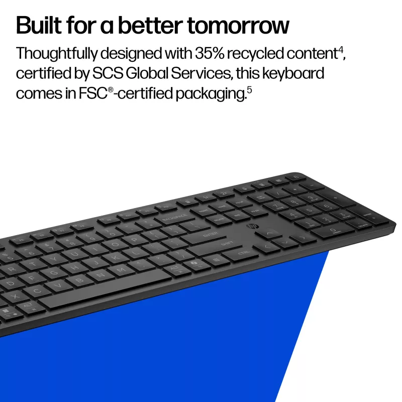 Klawiatura HP 495K dwutrybowa do wielu urządzeń, pełnowymiarowa (100%), bezprzewodowa, USB + Bluetooth, czarna