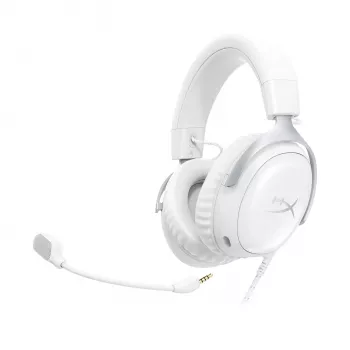 HyperX Cloud III - Zestaw słuchawkowy do gier (biały), Biały, Chiny, Tajlandia, Wokółuszne, Zamknięte, 155 mm, 86,7 mm