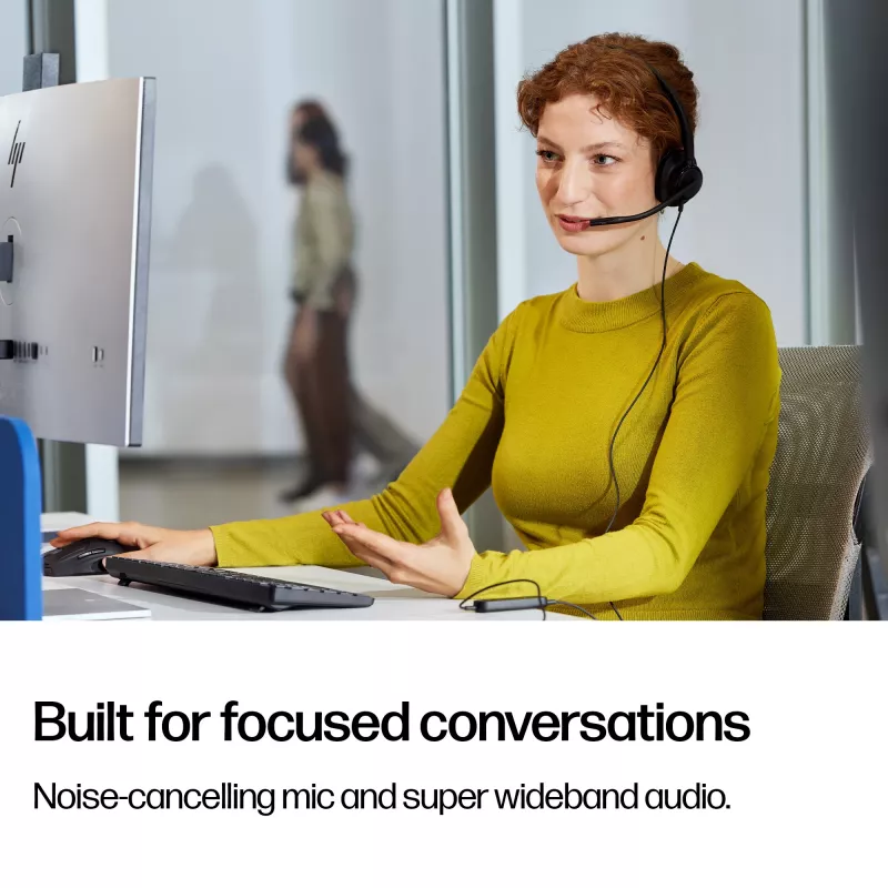 HP Poly Mission 415 Monaural USB Wired Headset (Bulk), 99 g, czarny