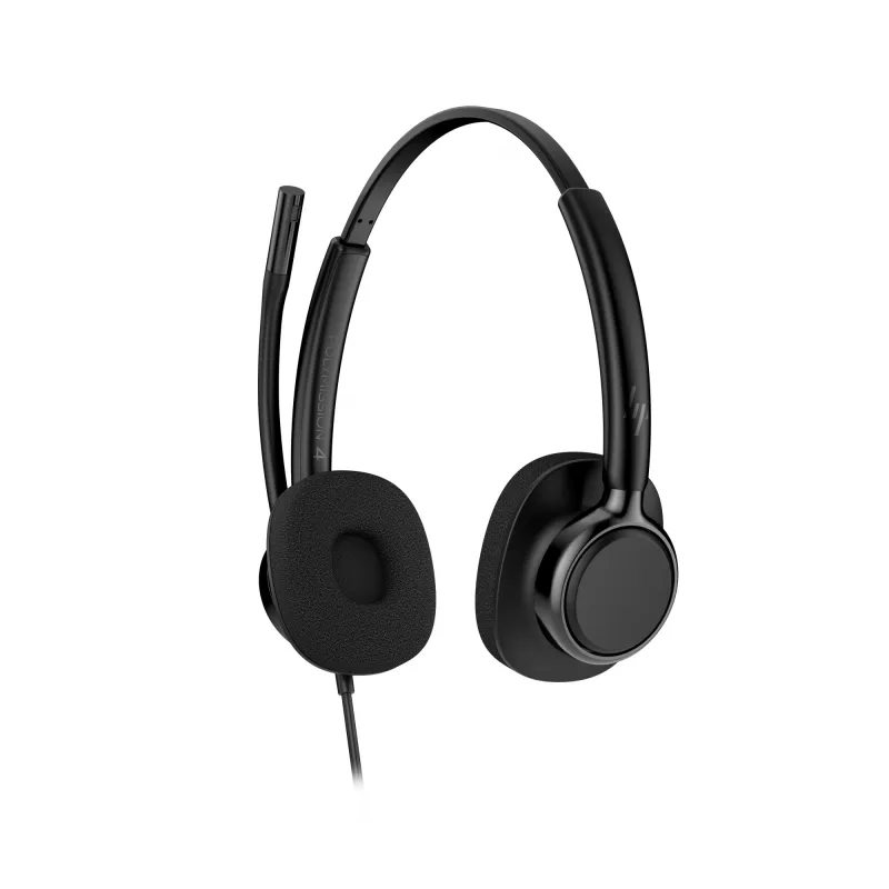 Przewodowy zestaw słuchawkowy stereo HP POLY Mission 425 Classic, połączenie USB, 126 g