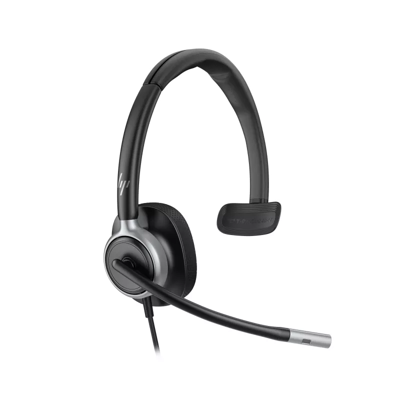 Zestaw słuchawkowy HP Poly Mission 615 monauralny przewodowy USB, 117,5 g, czarny