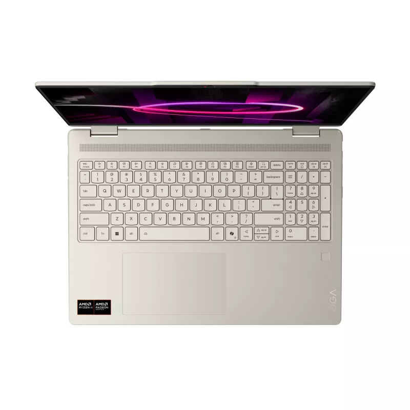 Lenovo Yoga 7 2-w-1 16AGP11 Copilot+ PC AMD Ryzen™ AI 7 445 Hybrydowy (2-w-1) 40,6 cm (16 cali) Ekran dotykowy WQXGA+ 32 GB LPDDR5x-SDRAM 1 TB SSD Wi-Fi 7 (802.11be) Windows 11 Home Niemiecki Seashell (kolor)