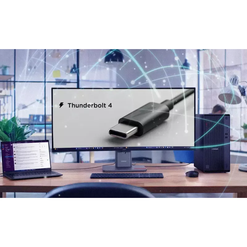 Monitor Lenovo ThinkVision P40WD-40 39,7 cala WUHD 5120x2160 LCD 21:9 6 ms Hub USB Głośniki Regulowana wysokość VESA