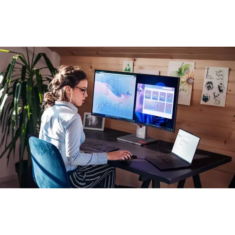 Monitor Lenovo ThinkVision P40WD-40 39,7 cala WUHD 5120x2160 LCD 21:9 6 ms Hub USB Głośniki Regulowana wysokość VESA
