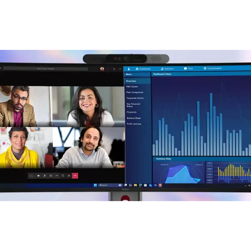 Monitor Lenovo ThinkVision P40WD-40 39,7 cala WUHD 5120x2160 LCD 21:9 6 ms Hub USB Głośniki Regulowana wysokość VESA