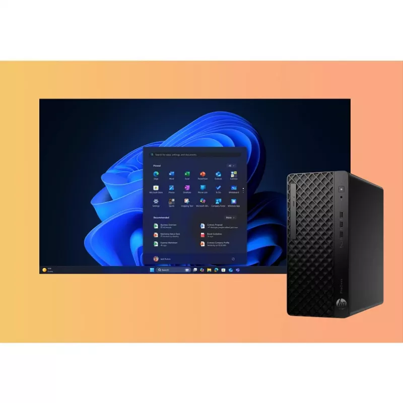 HP ProDesk 4 Tower G1i AI Intel Core Ultra 7 265 16 GB DDR5-SDRAM 512 GB SSD Windows 11 Pro PC AI PC Czarny