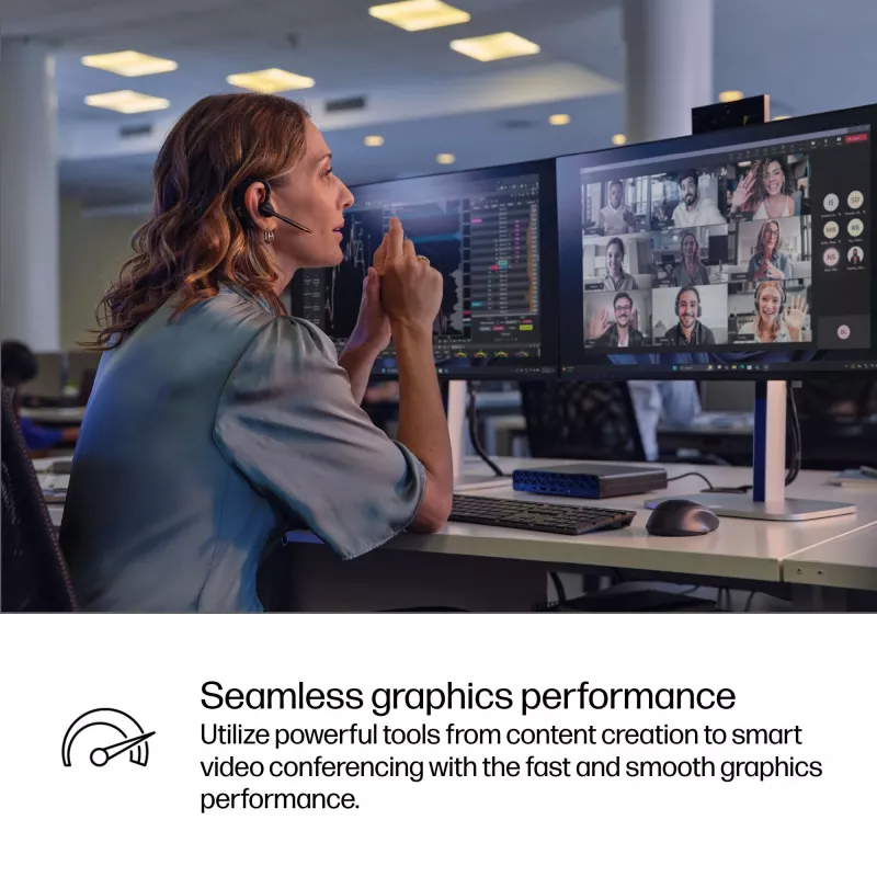 Mini PC HP EliteDesk 8 Mini G1i AI — Intel Core Ultra 7 265T, 16 GB DDR5, 1 TB SSD, Windows 11 Pro, Czarny