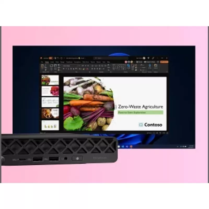Mini PC HP EliteDesk 8 Mini G1i AI — Intel Core Ultra 7 265T, 16 GB DDR5, 1 TB SSD, Windows 11 Pro, Czarny