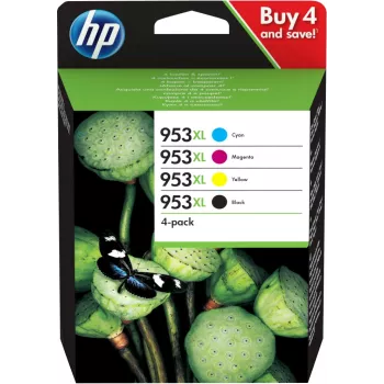 Oryginalny wkład atramentowy HP 953XL o wysokiej wydajności (XL) – czarny, cyjan, magenta, żółty
