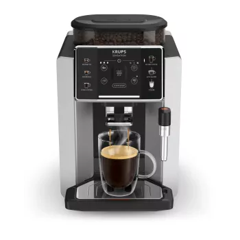 Ekspres do kawy KRUPS Sensation EA910E — w pełni automatyczny, zbiornik na wodę 1,7 l, wbudowany młynek, 2 wylewki, 1450 W