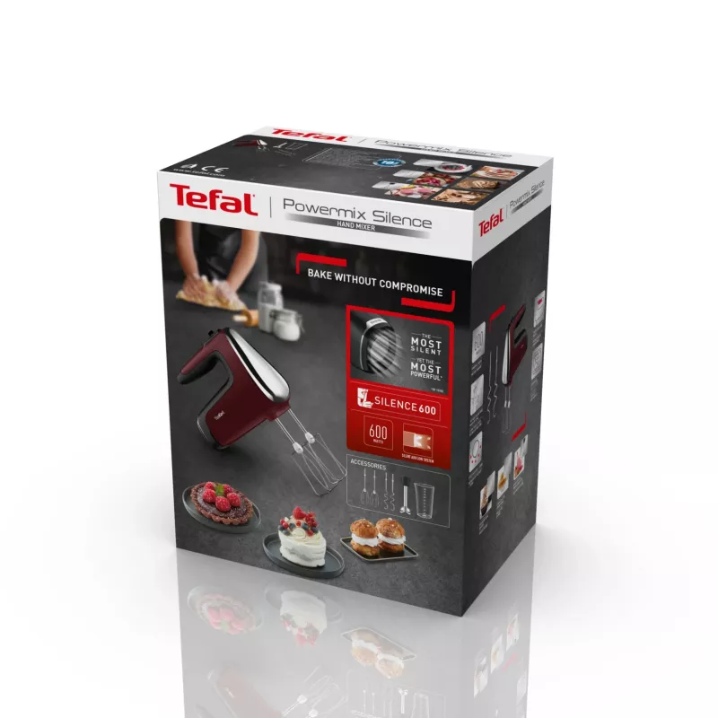 Tefal Powermix Silence HT6525 mikser ręczny, 500 W, czerwony