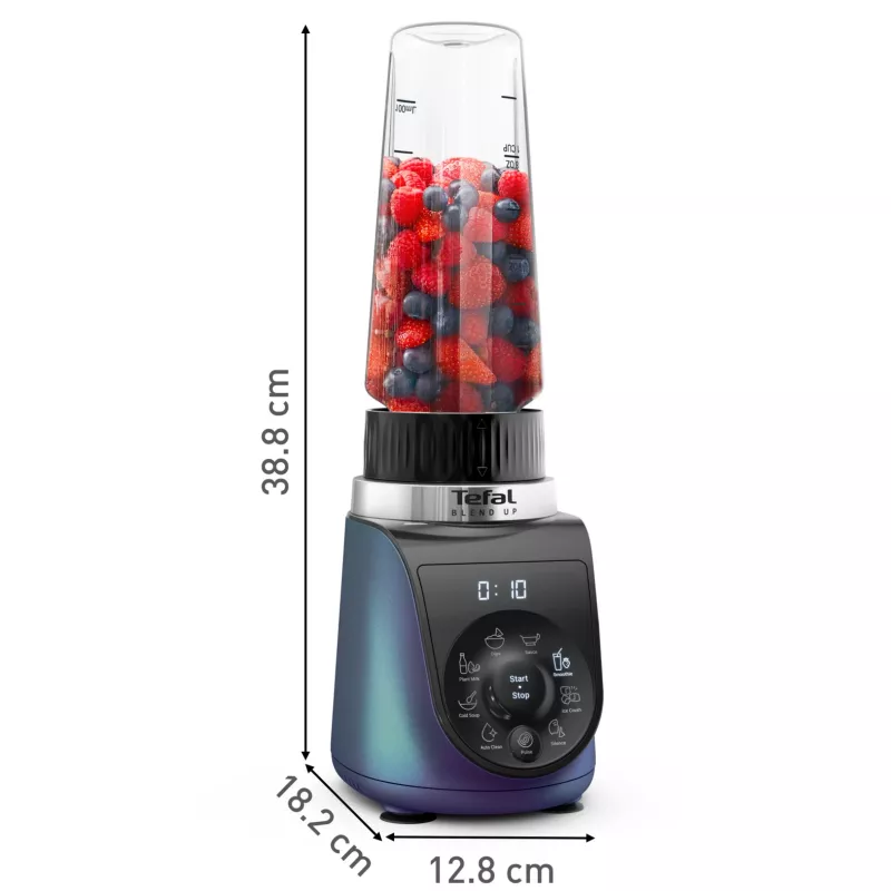 Tefal Blend Up BL19H4F0 blender 0.85 L Blender stołowy 1000 W Niebieski, Przezroczysty