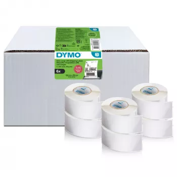 Etykiety wysyłkowe Dymo LabelWriter Extra Large 104×159 mm samoprzylepne 6 rolek, 1320 etykiet do LabelWriter 4XL/5XL