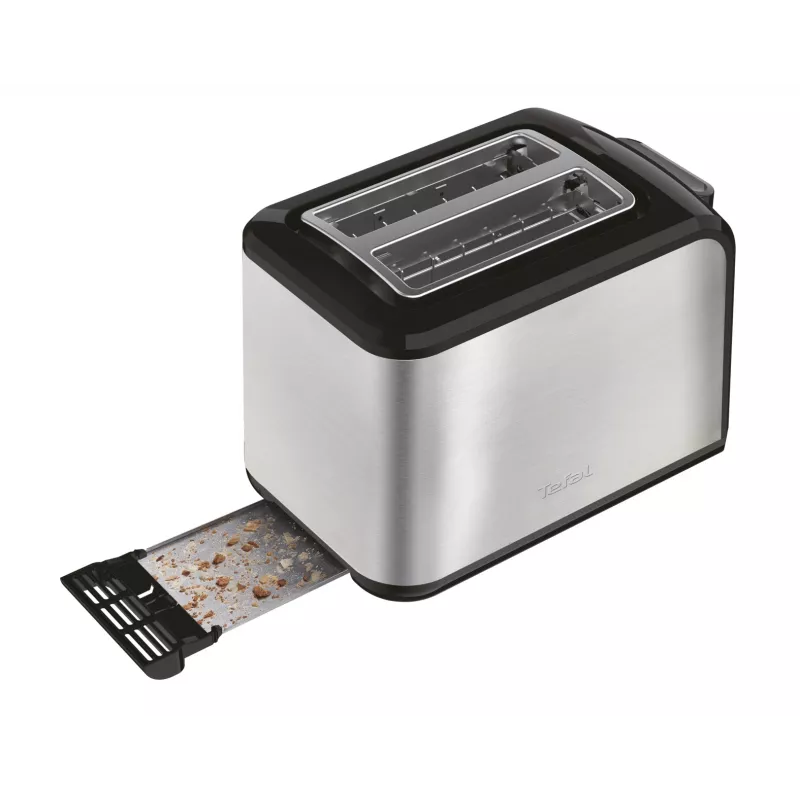 Toster Tefal Express TT410D 7 2 kromki 850 W Czarny, Stal nierdzewna